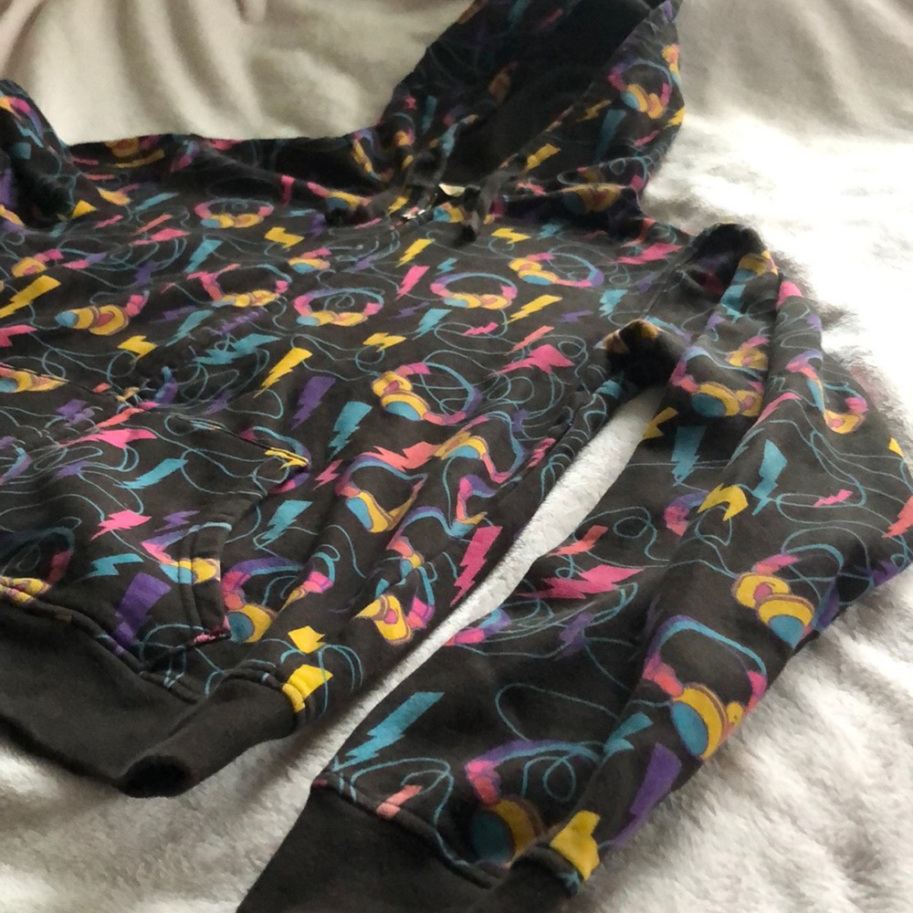Vintage 80s loyal army urban graphic zip up hoodie